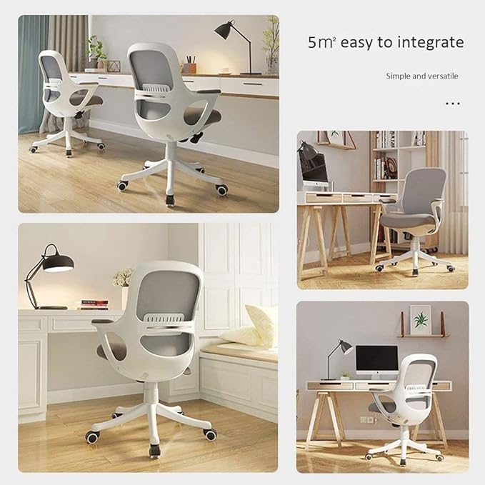 Office Chair with Breathable Mesh Seat Computer Chair with Adjustable Seat Height and Task Chair with Firm Arm Rests (Color : A)