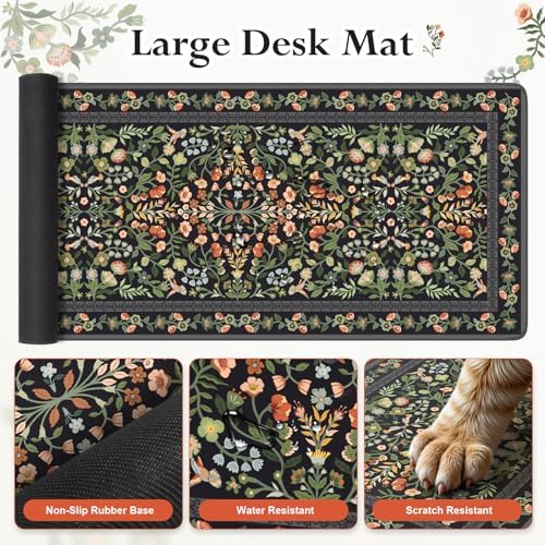 iLeadon Mouse Pad Set, Non Slip Desk Mat with Keyboard Wrist Rest