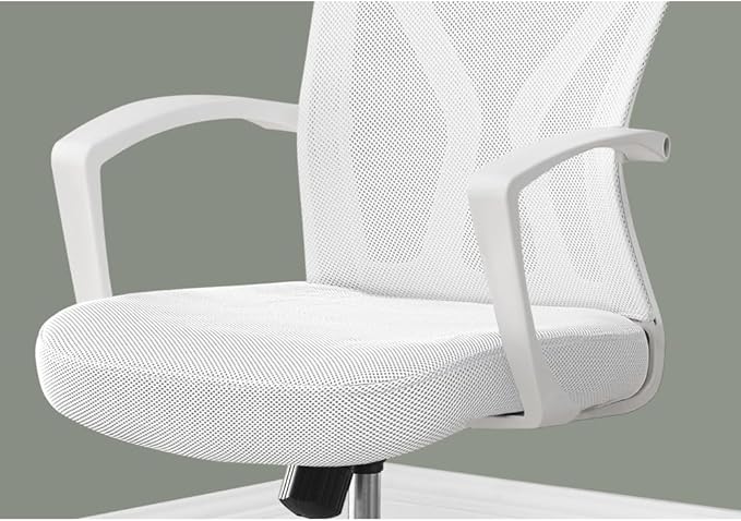 Ergonomic Office Chair with Breathable Polyester Mesh Back, Adjustable Height & Swivel Seat, Supportive Lumbar Design for Work from Home or Office Use