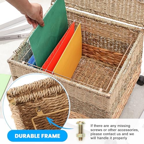 Cinnvoice Decorative Rolling File Cabinet, Tricolor, Letter & Legal Size