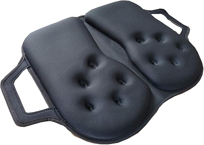 Tektrum Extra Thick Foldable Orthopedic Cool Gel Seat Cushion w/Handle for Home, Office, Chair, Car, Travel-Relief for Back, Sciatica, Tailbone Pain, Promote Healthy Posture (TD-GS1631-BLK)