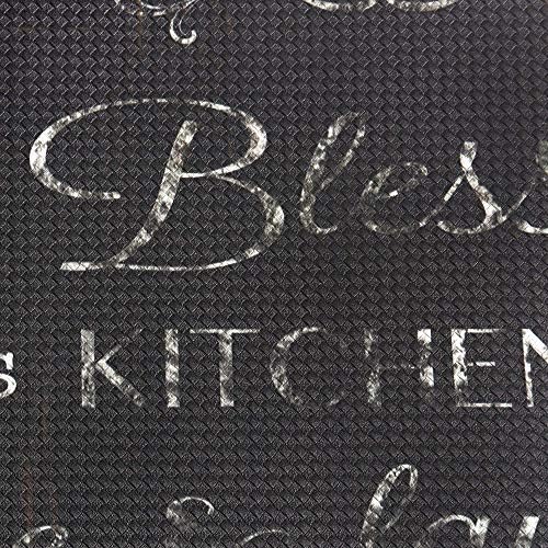 J&V TEXTILES Anti Fatigue Kitchen Mat - Kitchen Mat Cushioned Anti Fatigue, Kitchen Floor Mats Cushioned, Non Slip Waterproof Mat Standing Desk, 20x36x1/2 inches (Bless This Kitchen)