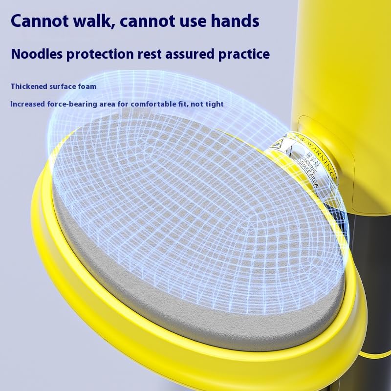 2-in-1 Pelvic Floor & Leg Exerciser, Low-Impact Resistance Machine for Postpartum Recovery & Inner Thigh Toning, Under-Desk Workout for Home Office, Compact Fixed-Tension Trainer (Yellow-Black)