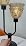 Mid Century Modern Table Lamp Dimmable Vintage Black Glass Lamp