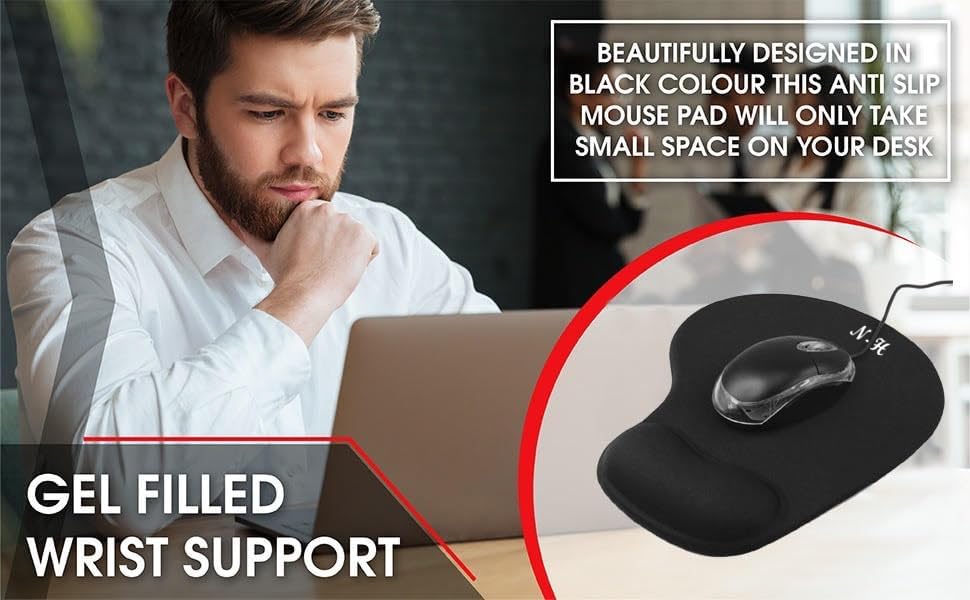 New Horrizon Ergonomic Mouse Pad with Wrist Rest, Lifetime Support
