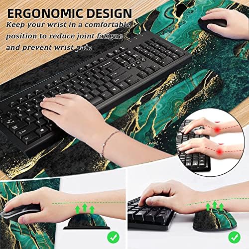 Large Mouse Pad with Wrist Rest, 4-in-1 Wrist Rest for Keyboard and Mouse