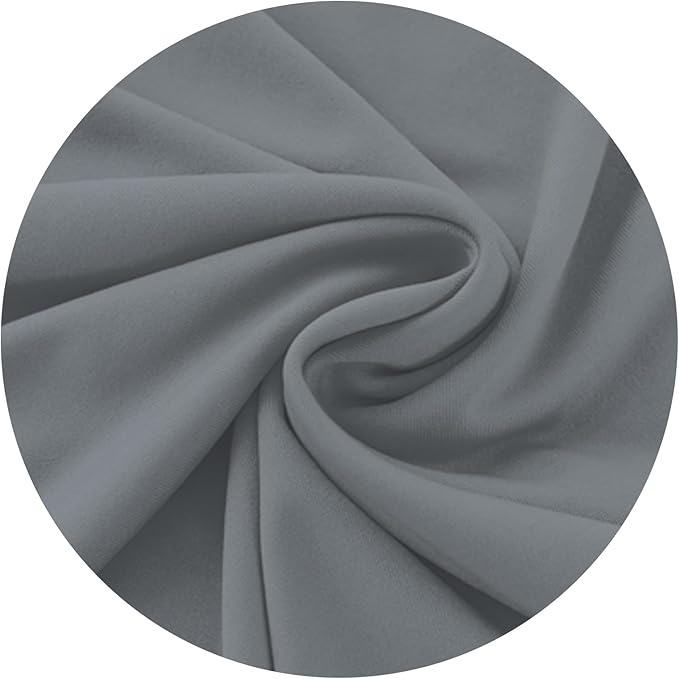 DIVA EN CAMINO DEC Stretch Office Chair Cover with Zipper, Soft Slipcover for Desk, Boss, or High Back Chair, Mid Gray