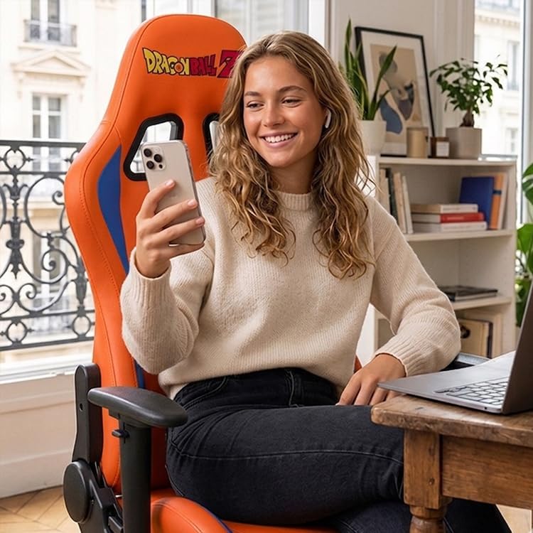DBZ Dragon Ball Z - Official Ergonomic Gamer Chair Adjustable Back and Armrests - Officially licensed adult gaming chair (PS5////)