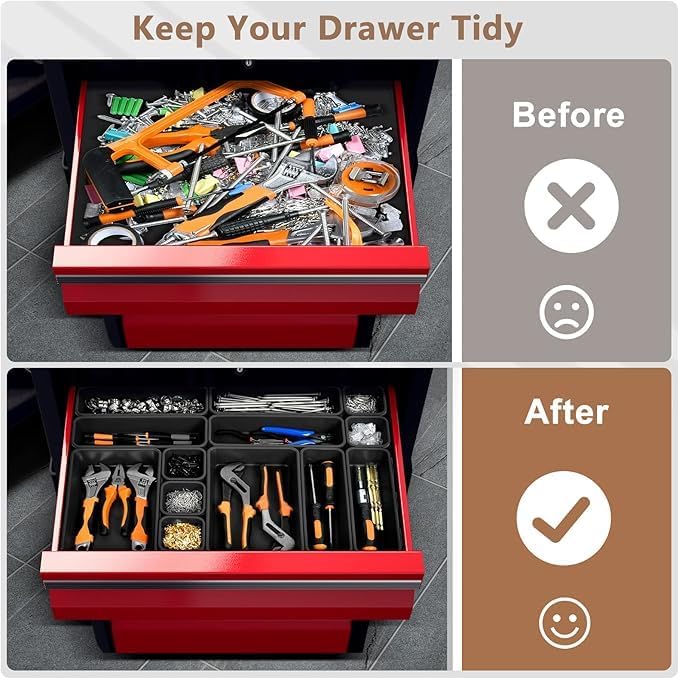 A-LuGei 【𝗫𝗟 𝟱𝗽𝗰𝘀】 Tool Box Organizer Garage Organization and Storage
