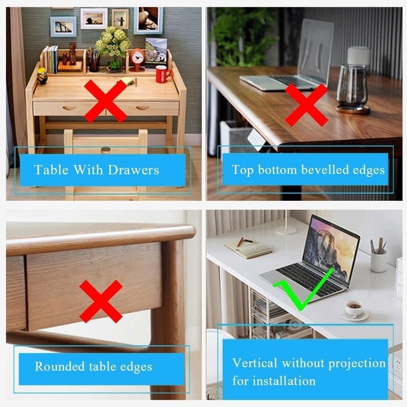 Ergonomics Desk Extender Tray Wooden Desk Extender, Large Size Foldable Keyboard Drawer Tray Can Be Used As Armrests Shelves Desktop Extensions for Home and Office(50 * 20cm)