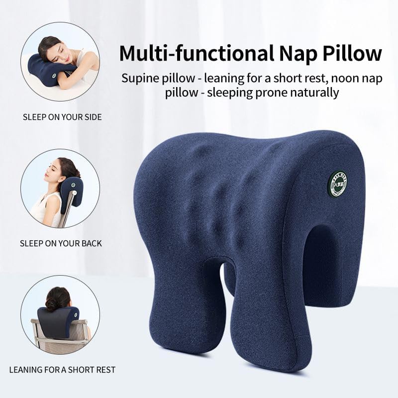 Multifunctional Headrest, Office Chair Neck Pillow, Ergonomic Memory Foam Desk Pillow, Office Chair Headrest Accessory, Universal Neck Support Pillow for Car, Office and Gaming Use (Gray)