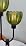 Vintage Green Glass Flower Table Lamp Dimmable 2 Bulbs Included
