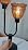 Mid Century Modern Table Lamp Dimmable Red Glass Vintage Lamp Gift