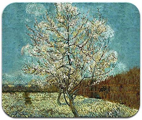 Non-Slip Rectangle Mousepad, WIRESTER The Pink Peach Tree By Vincent Van Gogh Mouse Pad for Home, Office and Gaming Desk