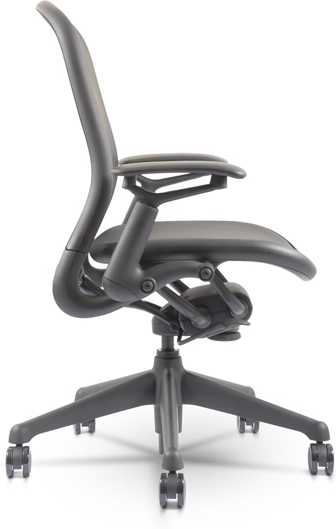 Knoll Chadwick Task Chair - Adjustable Height Upholstered Waterfall Edge Seat, Lumbar Support Backrest, Steel Base, Repackaged Ergonomic Office Chairs, Comfortable Seating Solution