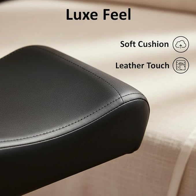 Pedicure Foot Rest,Soft,Nail Tech,Tattoo,Spa,Reinforce,Adjustable Height,Non-Slip,Black
