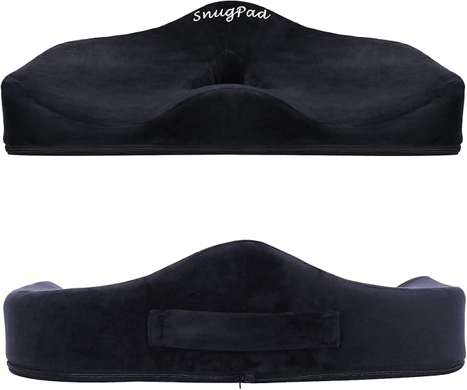 Premium Memory Foam Seat Cushion, for Sciatica Tailbone Back Pain Relief, Posture Correction. Orthopedic Sitting Pillows for Office Chair, Car, Truck, Wheelchair with Non-Slip Bottom (2Pk)