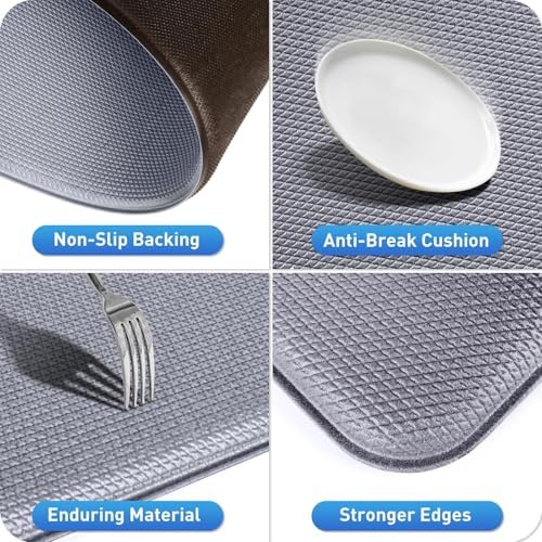 HappyTrends Kitchen Mat for Floor, 2PCS Anti-Fatigue Kitchen Rugs