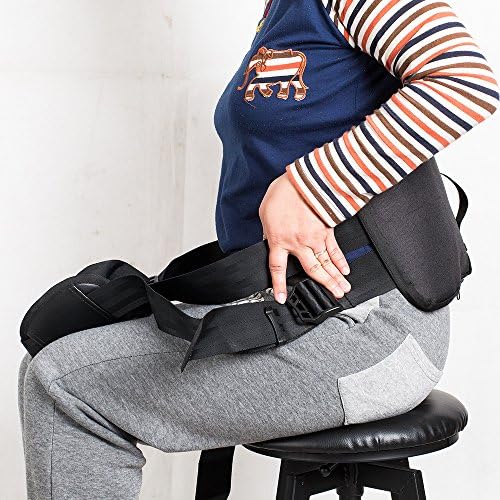 Melo Support belt for better back whole day Lower Back Support Belt -Posture Correcting Harness & Relieve Sciatica, Keeps Back Straight While Seated, Suitable in Office or At Home or Outdoors（Black）