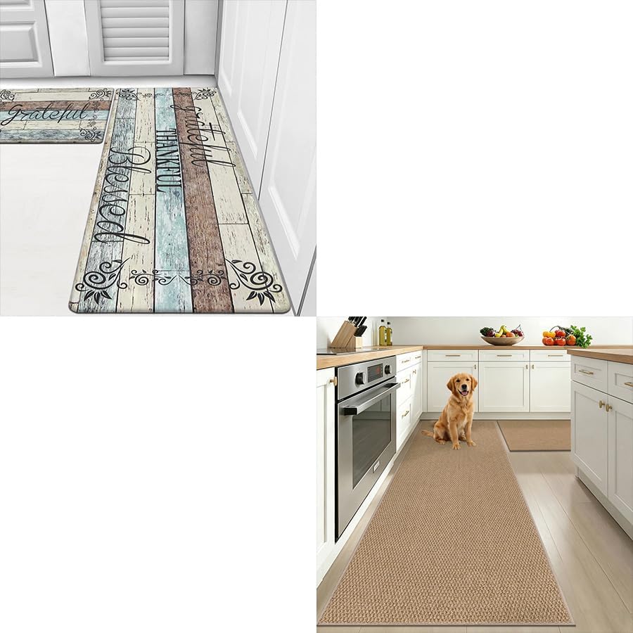 HEBE Kitchen Rugs Sets-Different Pattern and Style