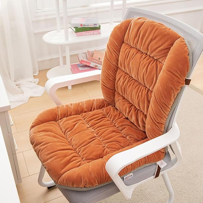 Desk Chair Cushion with Removable Cover, Soft Seat with Back Support, Rocking, 90x50cm