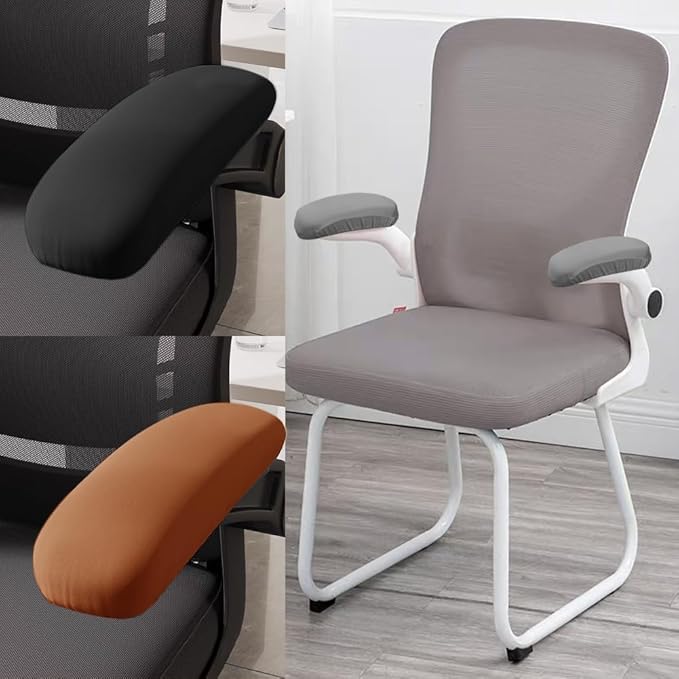 Kakalote Office Chair Armrest Covers, 1pair Stretchable Stretch Computer Chair Slipcover Desk Chairs Arm Cover for Office, Desk, Gaming Chairs (Coffee)