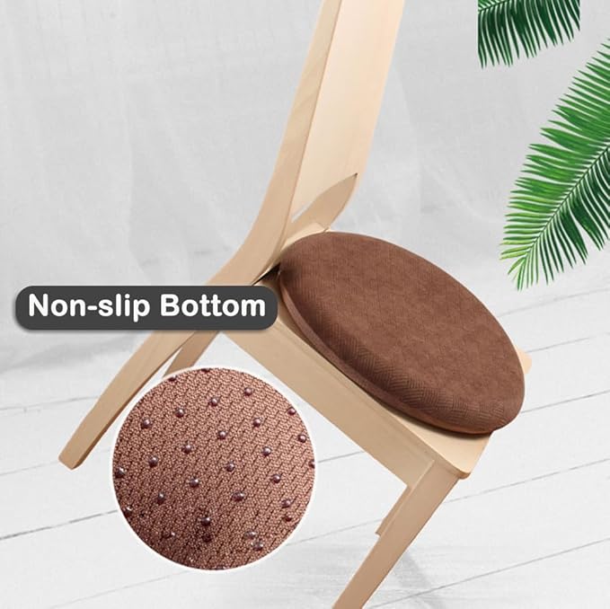 Sigmat Memory Foam Seat Cushion Anti-Slip Soft Round Stool Cushion Chair Pad 15 Inch Graphic