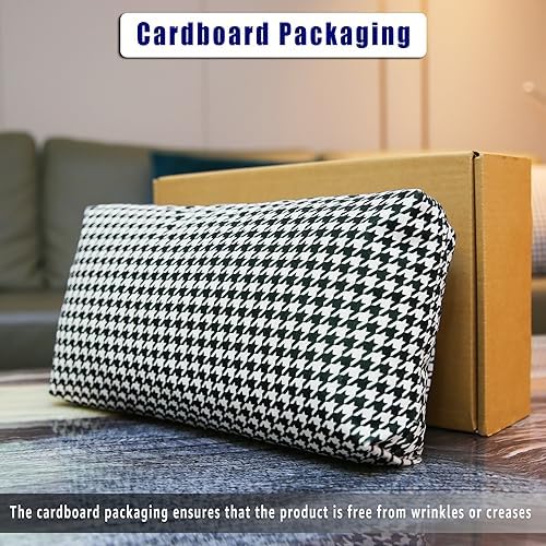 Velvet Recliner Headrest Pillow, Non-Slip Neck Support, Houndstooth