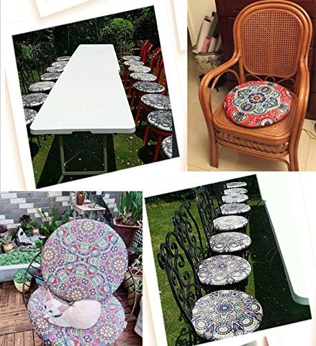 Sigmat Memory Foam Seat Cushion Anti-Slip Soft Round Chair Pad 18 Inch Floral