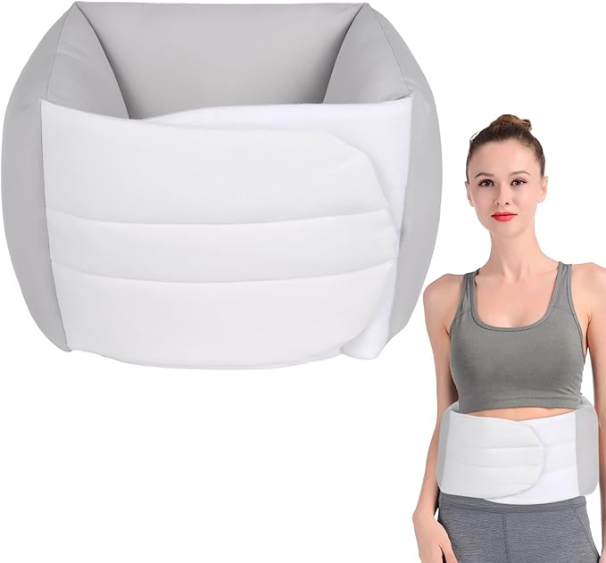 Lumbar Support Pillow for Sleeping, Adjustable Wrap-Around Cushion, Soft Supportive Sleeping Pillow, 360° Waist Fit, Breathable Ice-Skin Fabric Lumbar Support for Side Back Stomach Sleepers