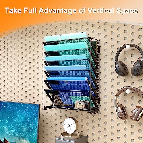 Kuntine.B Wall File Organizer Office Hanging Magazine Holder Wall File Organizer for Office Home