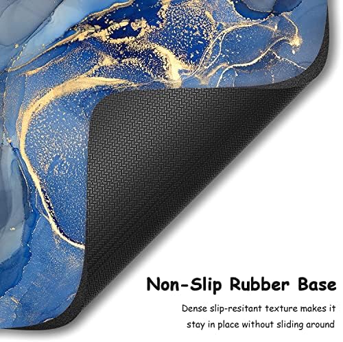 Dapesuom Small Mouse Pad, 6 x 8 Inch Thick Rubber Premium-Textured Non-Slip Portable & Washable Mini Mouse Mat for Women Wireless Laptops Keyboard Tray Gaming Work Computer Travel, Gray Gold Marble