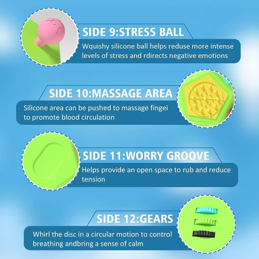 Fidget Dodecagon –12-Side Fidget Toys Cube Relieves Stress and Anxiety Anti Depression Travel Toy Stocking Stuffers Gifts for Children and Adults(B1 Green)