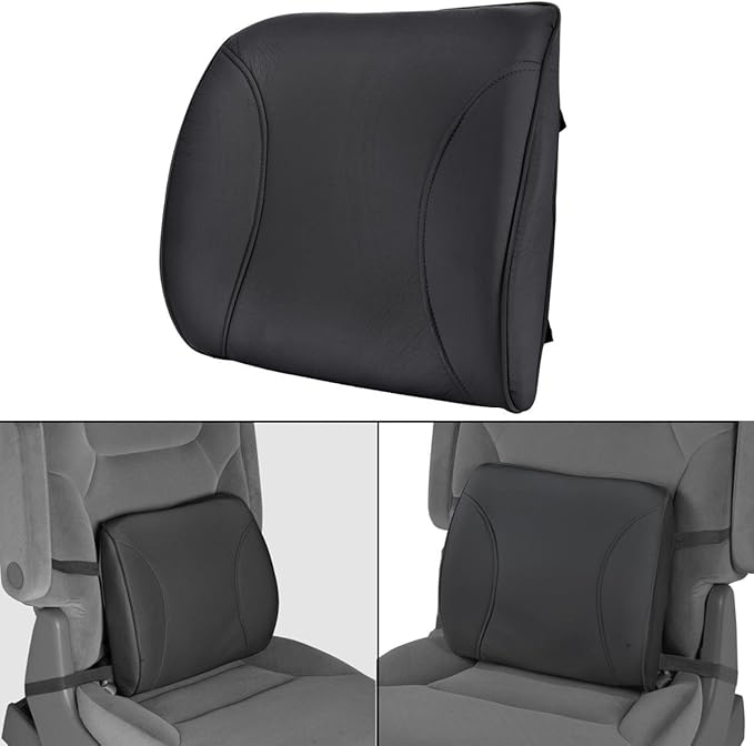 BDK BS-300-BK Durable Foam Lumbar Support 3D Balanced Firmness Cushion-Lower Back Pain Relief-Best for Office Chair, Car Seat, Recliner, Black