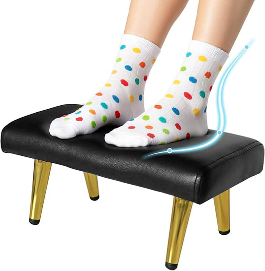 Waterproof Stool Foot Rest & Ottoman,1-3Pack,Ergonomic Non-Slip Foot Ring,Universal Replacement for Salon Barber Spa Chairs (Gloden, 1 PC)
