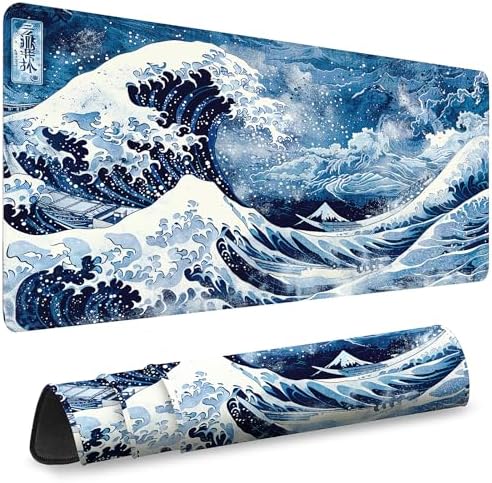 Mouse Pad Gaming - Desk Mat for Keyboard and Mouse - Large Mouse Pads for Desk, Gaming Mousepad with Non-Slip Base, Desks Pad (31.5" X 11.8") for Game, Office and Home