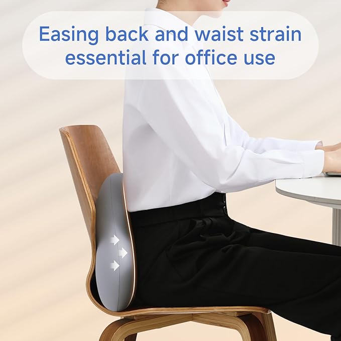 Lumbar Support Pillow for Office Chair, Extra Dense Memory Form Pillow Lumbar Pillow for Car, Back Support Pillow for Recliner Chair, Chair Back Support for Lower Back Pain Relief