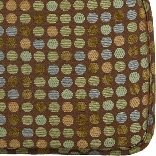 Klear Vu Raindrop The Gripper Non Slip Chair Cushions, Soft & Comfortable Seat Pad, Sitting Pillow for Kitchen, Dining or Office, 4 Count (Pack of 1), Brown Dotty