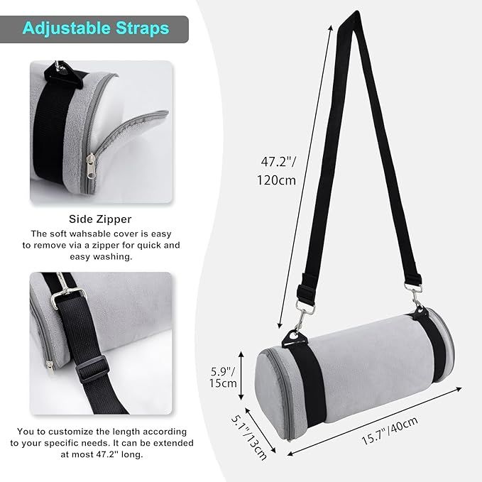 Car Seat Footrest for Children, Strap-On Car Seat Leg Support Pad, Footrest for Children Ideal for Long Road Trips, Car Seat Footrest for Children—(Gray)