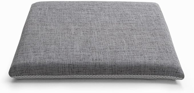 Lifup Chair Cushion Memory Foam Pads, Square Non-Slip Dining Chair Cushions with Ties for Home Office Restaurant Chair Patio Chairs Grey 2 15 x 14 Inch