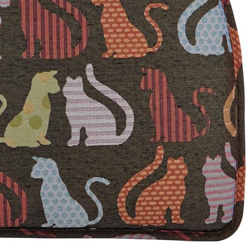 Klear Vu Raindrop The Gripper Non Slip Chair Cushions, Soft & Comfortable Seat Pad, Sitting Pillow for Kitchen, Dining or Office, 8 Count (Pack of 1), Cats