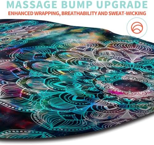 Ergonomic Mouse Pad Wrist Support with Memory Foam Massage Bulge, Carpal Tunnel Pain Relief Mousepad Wrist Rest for Mouse(12x8 inch, Mandala)