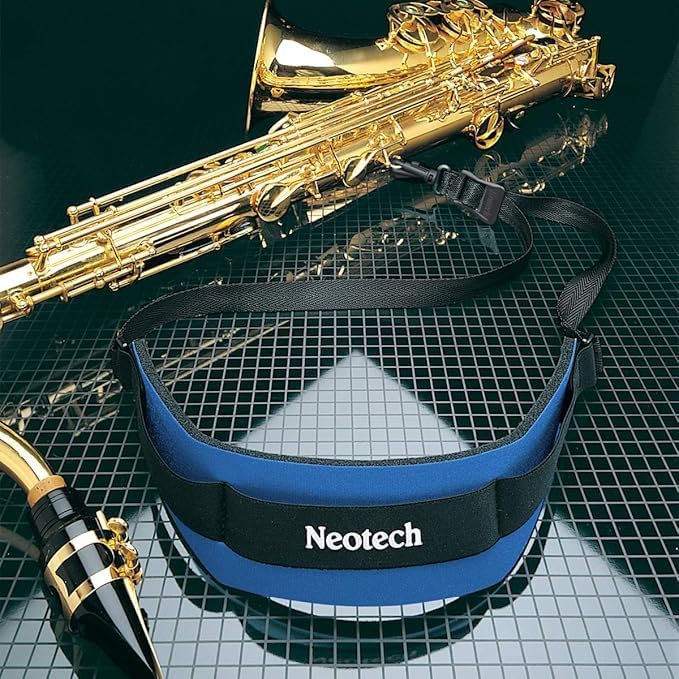 Neotech Saxophone Swivel Hook Neck Strap Soft Sax Padded for Alto Tenor Baritone Soprano – (Small, Royal Blue) - Made in USA