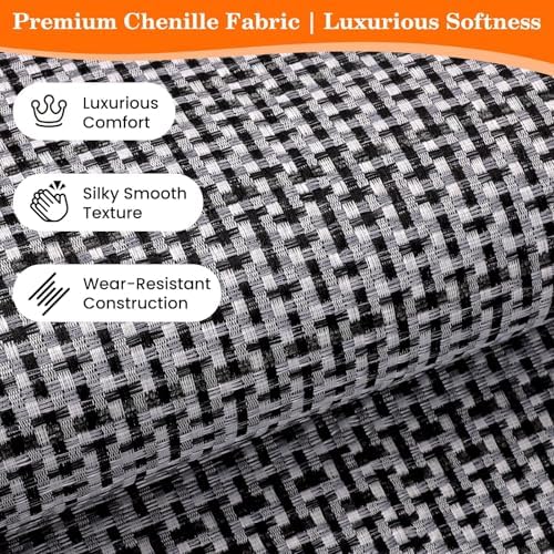 StepRite Kitchen Rugs, Kitchen Mats for Floor, 32"x20" Non-Slip Machine-Washable Kitchen Throw Rug, Absorbent Kitchen Runner Rugs Office, Kitchen Sink Standing Desk Mat, Kitchen Decor Carpet, Black