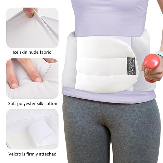 Lumbar Support Pillow for Sleeping, Lower Back Sciatic Nerve Pain Relief Soft Silk Cotton Waist Warmer, Adjustable Wrap Around Lumbar Cushion Belt Waist Support Pillow for Bed Office Chairs Car Travel