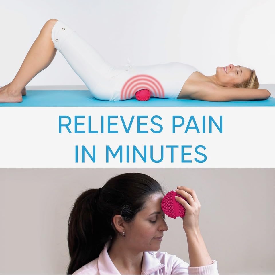 Dr. Cohen's acuProducts Heatable Deep Tissue Massager for Muscle Injury Recovery (acuBall Large - Pink)