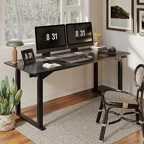 SANODESK 4-Leg 71''x32'' Large Electric Height Adjustable Standing Desk