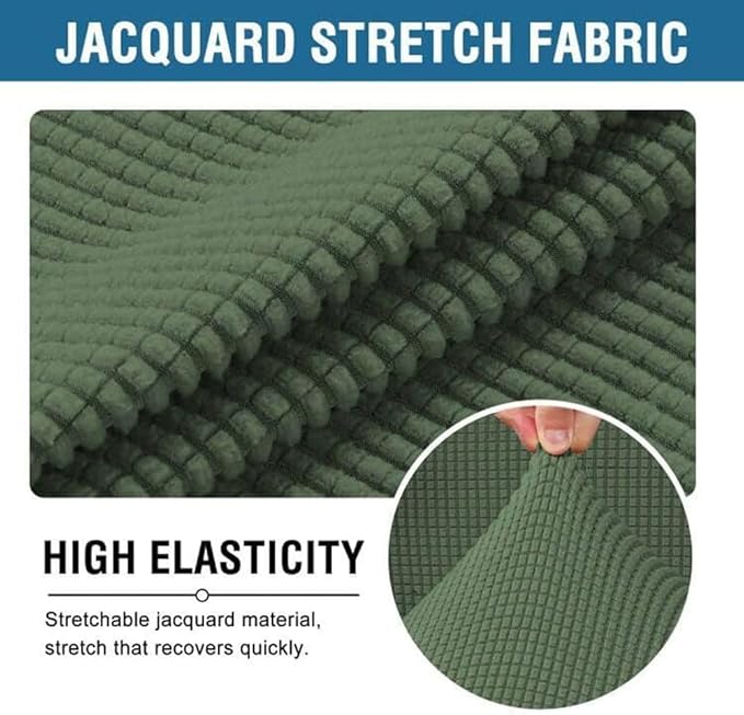 H.VERSAILTEX Computer Office Chair Cover - Stretchable Universal Desk Task Chair Covers Stretch Rotating Seat Slipcover, Bronze Green