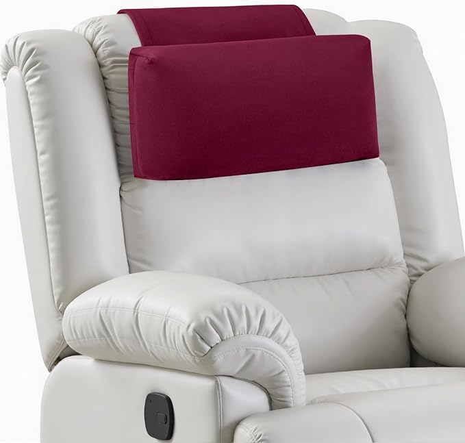 Neck Pillow for Recliner Chair, 14" Adjustable Recliner Pillow for Headrest, Soft Velvet Weighted Back Non-Slip Head Pillow for Recliner, Couch, Chair, Sofa