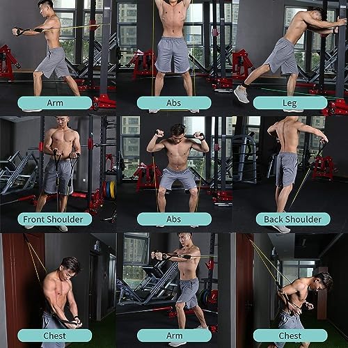 WHATAFIT Resistance Bands with Handles, 150 lb Exercise Bands Set